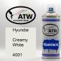 Preview: Hyundai, Creamy White, 4001: 400ml Sprühdose, von ATW Autoteile West.